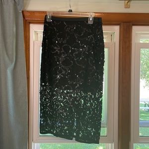 Express black sequin pencil skirt, new never worn